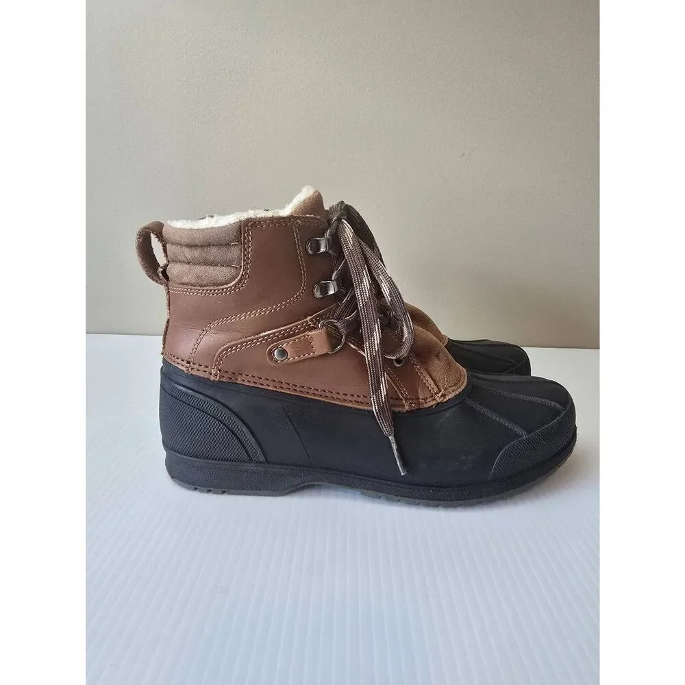 Cat & Jack Duck Boots Sz 4 Brown Black